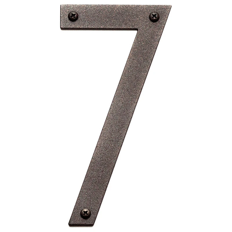 Majestic Mfg 6" Nobel Aluminum Numbers, Bronze, #7 4 Majestic Mfg 6" Nobel Aluminum Numbers, Bronze, #7 - Image 2