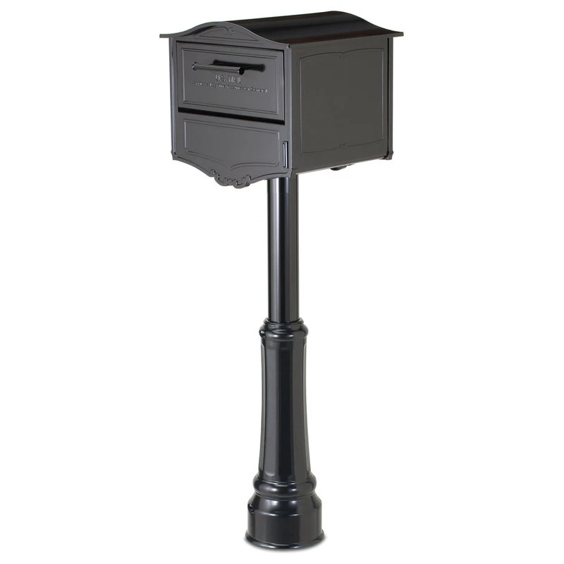 Architectural Mailboxes Basic Post With Decorative Cover, Black 4 Architectural Mailboxes Basic Post With Decorative Cover, Black - Image 2