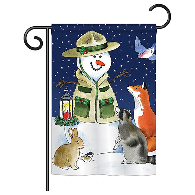 Breeze Decor Lodge Snowmen Winter, Seasonal Decorative Garden Flag 13"x18.5" 3 Breeze Decor Lodge Snowmen Winter, Seasonal Decorative Garden Flag 13"x18.5"