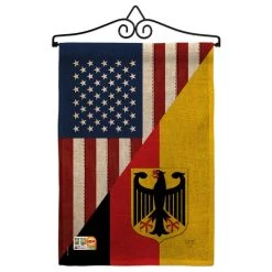 Breeze Decor US German Friendship Flags Of The World US Friendship Garden Flag Set