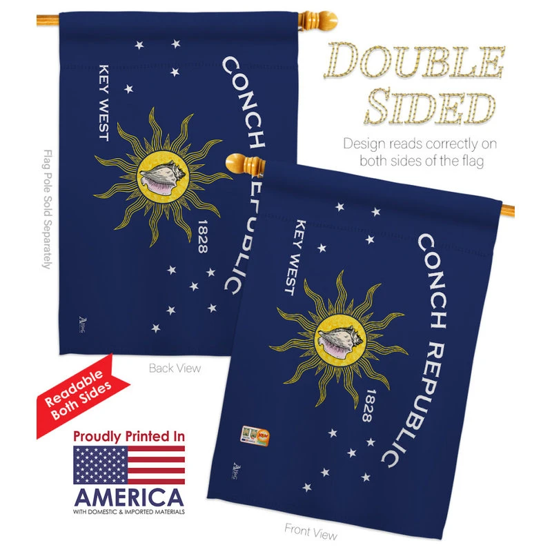 Americana Home & Garden Conch Rep Of The World Nationality House Flag 4 Americana Home & Garden Conch Rep Of The World Nationality House Flag - Image 2