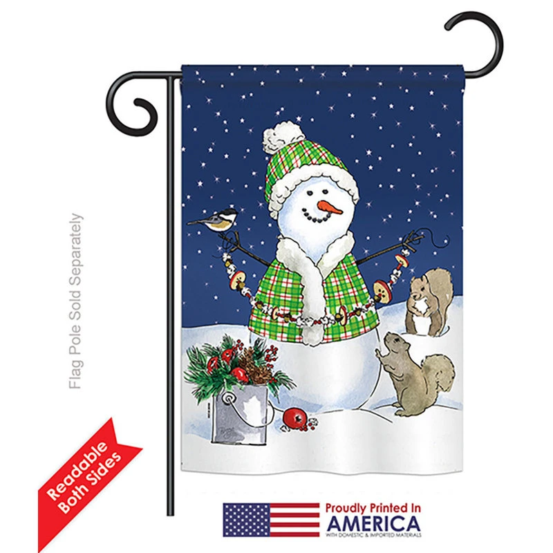 Breeze Decor Decorating With Snowmen Winter, Seasonal Decorative Garden Flag 13"x18.5" 4 Breeze Decor Decorating With Snowmen Winter, Seasonal Decorative Garden Flag 13"x18.5" - Image 2