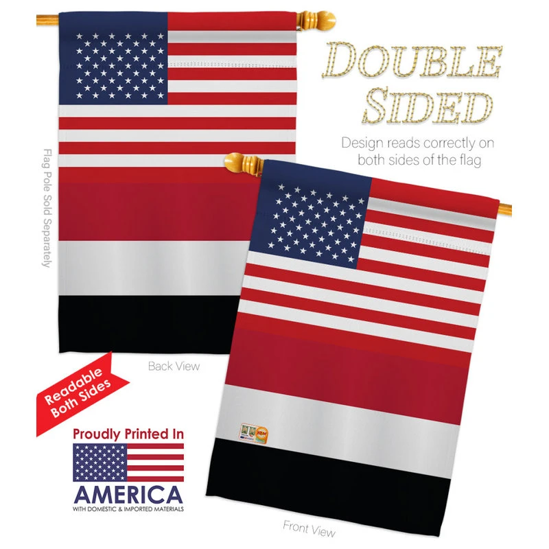 Americana Home & Garden Yemen US Friendship Of The World Nationality House Flag 4 Americana Home & Garden Yemen US Friendship Of The World Nationality House Flag - Image 2