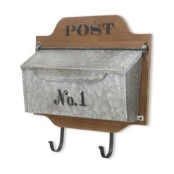 HomeRoots Furniture Wall Hanging Mailbox With Metal Hooks 9 HomeRoots Furniture Wall Hanging Mailbox With Metal Hooks -Mayne Store 1d81df180171e56e 6271 w800 h800 b1 p0