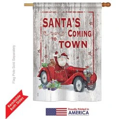 Breeze Decor Santa's Coming To Town Winter, Seasonal House Flag 28"x40" 7 Breeze Decor Santa's Coming To Town Winter, Seasonal House Flag 28"x40" -Mayne Store 1f913b7e0c34e8ba 5354 w800 h800 b1 p0