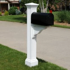 Mayne - Outdoor Products Of Distinction 58"H X 26 1/2"D X 9"W Manchester Mailbox Post, White 8 Mayne - Outdoor Products Of Distinction 58"H X 26 1/2"D X 9"W Manchester Mailbox Post, White -Mayne Store 2011353d0ac3c2b6 9173 w800 h800 b0 p0
