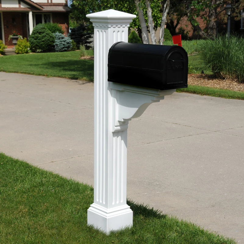 Mayne - Outdoor Products Of Distinction 58"H X 26 1/2"D X 9"W Manchester Mailbox Post, White 5 Mayne - Outdoor Products Of Distinction 58"H X 26 1/2"D X 9"W Manchester Mailbox Post, White - Image 3