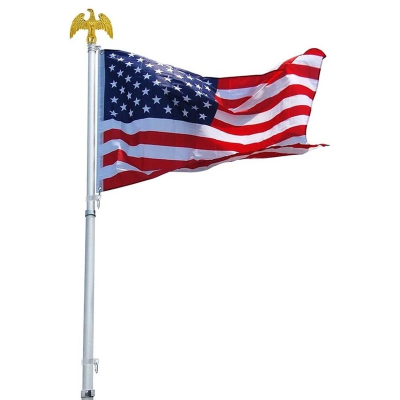 Yescom Telescopic Flagpole Kit With Eagle Pole Top Finial, Ball And Flag, 20' Flagpole 6 Yescom Telescopic Flagpole Kit With Eagle Pole Top Finial, Ball And Flag, 20' Flagpole - Image 4