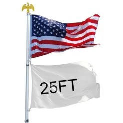Yescom Telescopic Flagpole Kit With Eagle Pole Top Finial, Ball And Flag, 20' Flagpole 11 Yescom Telescopic Flagpole Kit With Eagle Pole Top Finial, Ball And Flag, 20' Flagpole -Mayne Store 2201b6b80ca38890 2326 w800 h800 b1 p0