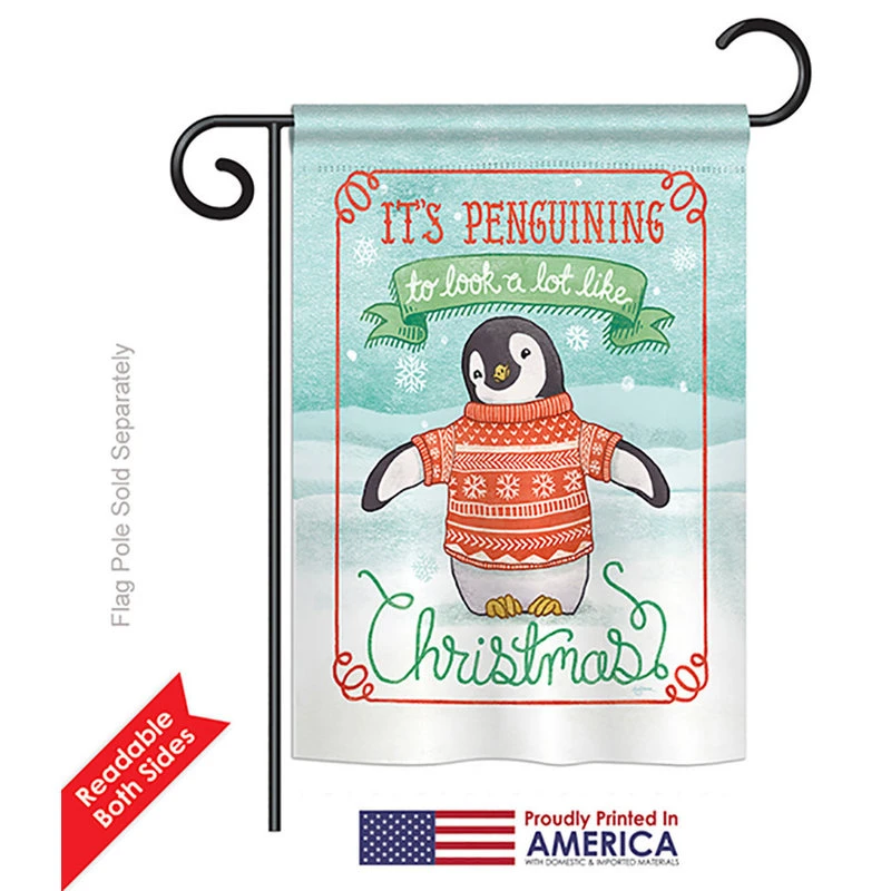 Breeze Decor It's Penguining To Look Winter, Seasonal Garden Flag 13"x18.5" 4 Breeze Decor It's Penguining To Look Winter, Seasonal Garden Flag 13"x18.5" - Image 2