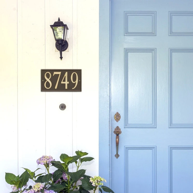 ART & ARTIFACT Custom Metal Address Plaque - Arched With Self-Stick Numerals - Bronze 7 ART & ARTIFACT Custom Metal Address Plaque - Arched With Self-Stick Numerals - Bronze - Image 5