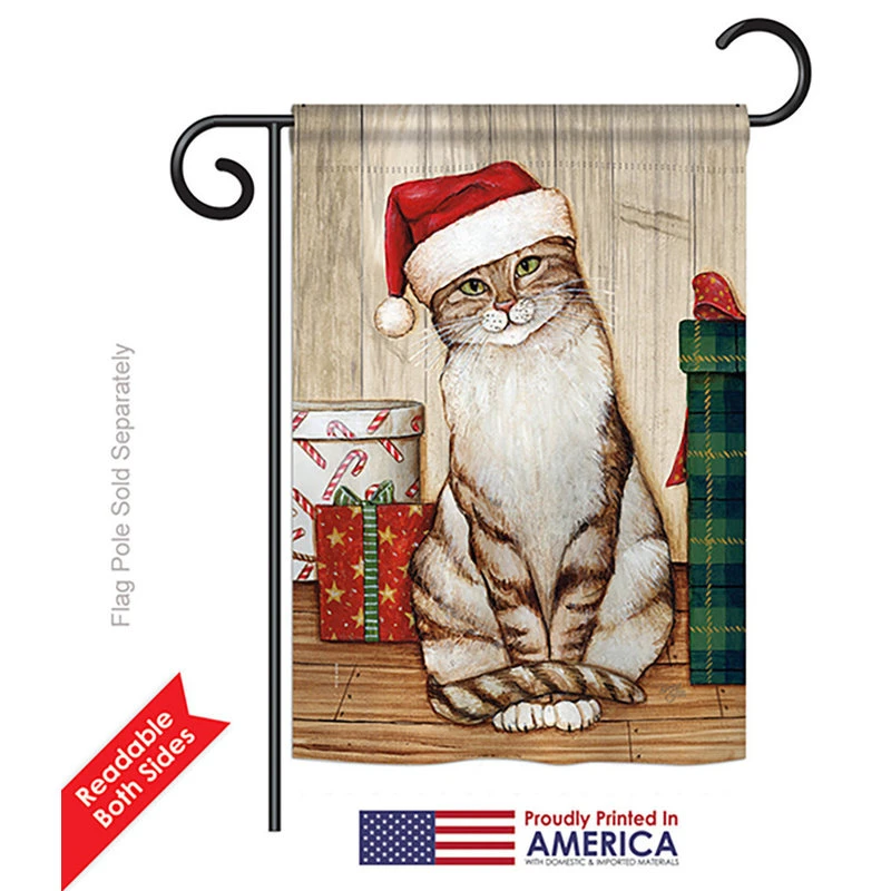 Breeze Decor Christmas Kitty Winter, Seasonal Garden Flag 13"x18.5" 4 Breeze Decor Christmas Kitty Winter, Seasonal Garden Flag 13"x18.5" - Image 2