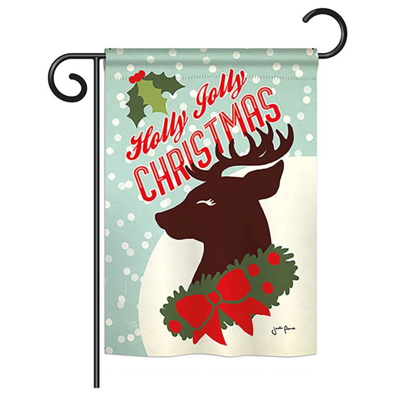 Breeze Decor Holly Jolly Christmas Winter, Seasonal Garden Flag 13"x18.5" 3 Breeze Decor Holly Jolly Christmas Winter, Seasonal Garden Flag 13"x18.5"