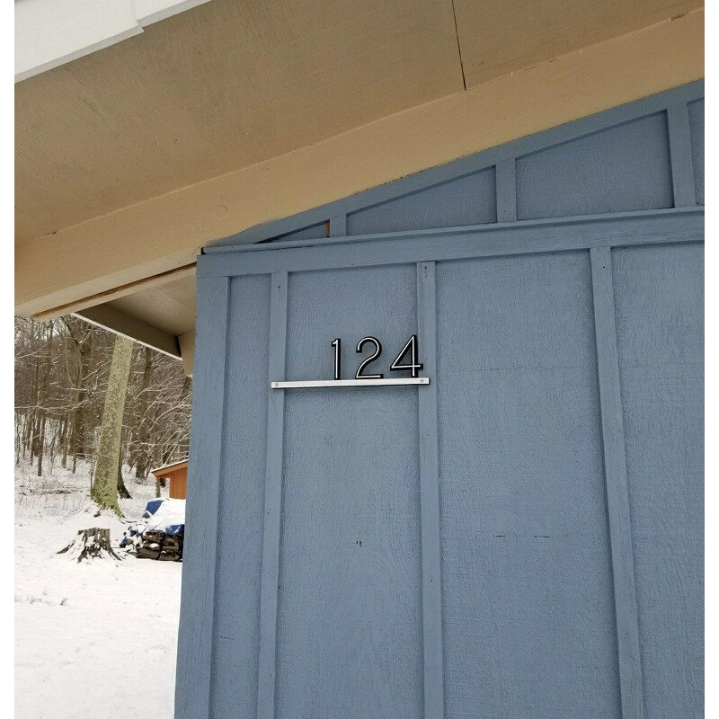 K Castings Modern Bar Aluminum Address Plaque 5 K Castings Modern Bar Aluminum Address Plaque - Image 3