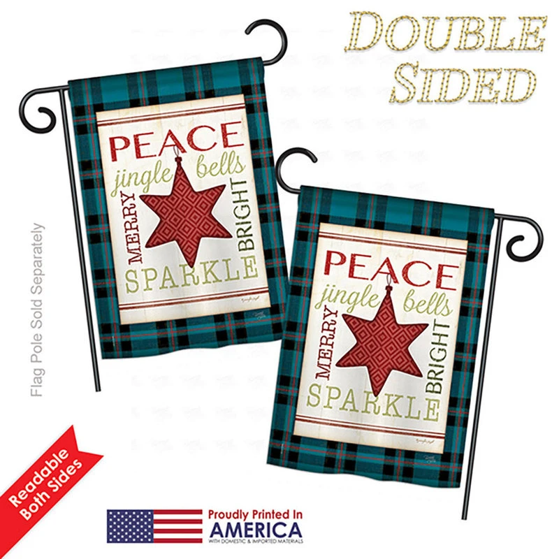 Breeze Decor Merry With Brighting Stars Winter, Seasonal Garden Flag 13"x18.5" 4 Breeze Decor Merry With Brighting Stars Winter, Seasonal Garden Flag 13"x18.5" - Image 3