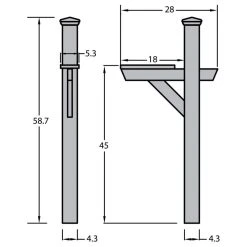 Highwood Hazleton Mailbox Post, Federal Blue 9 Highwood Hazleton Mailbox Post, Federal Blue -Mayne Store 2d711b460304e492 5323 w800 h800 b1 p0