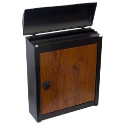 QualArc Winfield Leece Combo Locking Mailbox, Black/Wood -Mayne Store 2e11147b0b78a1fe 2447 w800 h800 b1 p0