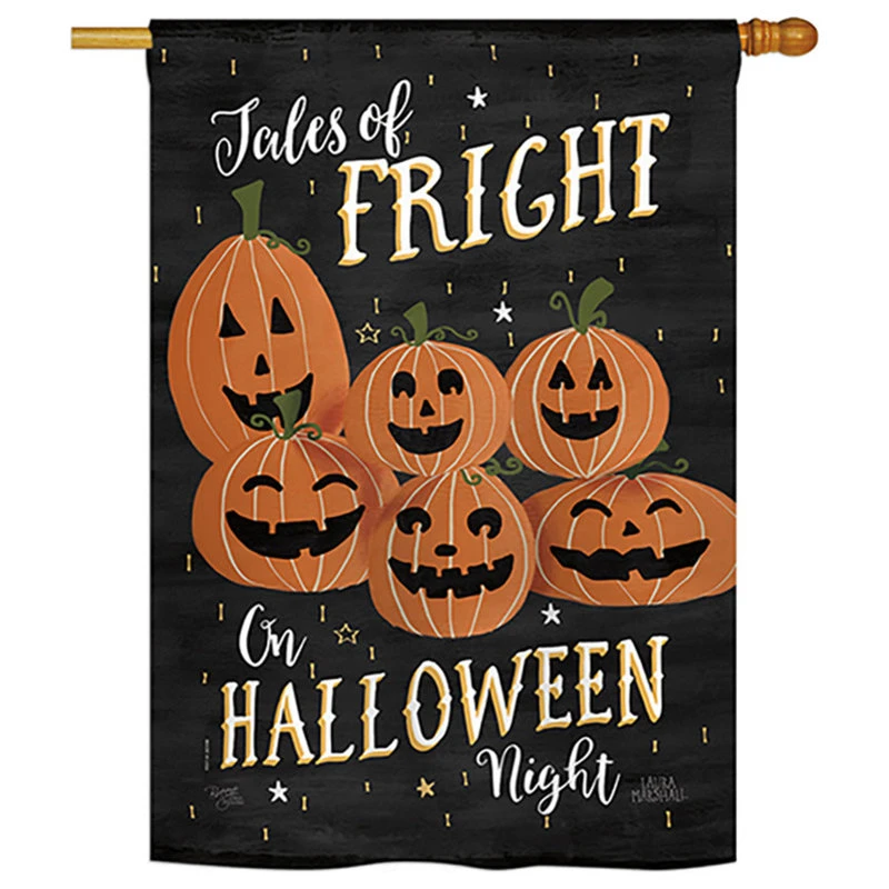 Breeze Decor Fright On Halloween Night Vertical Garden Double Sided Flag, 28"x40" 3 Breeze Decor Fright On Halloween Night Vertical Garden Double Sided Flag, 28"x40"