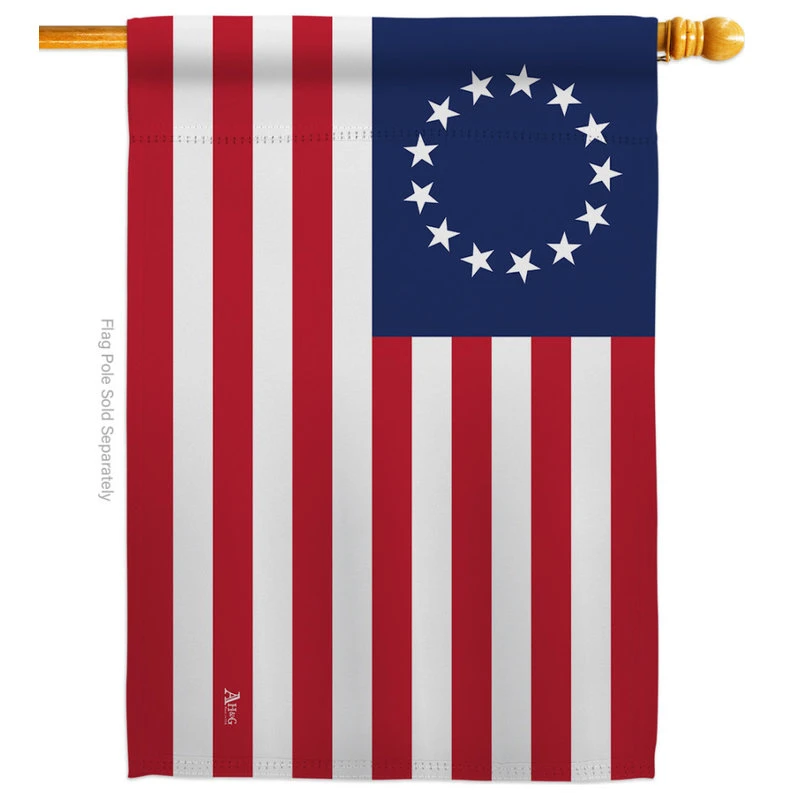 Americana Home & Garden Betsy Ross Americana Historic House Flag 3 Americana Home & Garden Betsy Ross Americana Historic House Flag