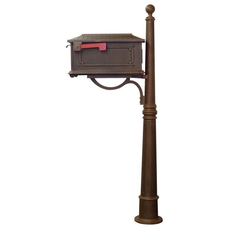 Special Lite Products Company Kingston Curbside Mailbox With Ashland Mailbox Post Unit, Copper 6 Special Lite Products Company Kingston Curbside Mailbox With Ashland Mailbox Post Unit, Copper - Image 4