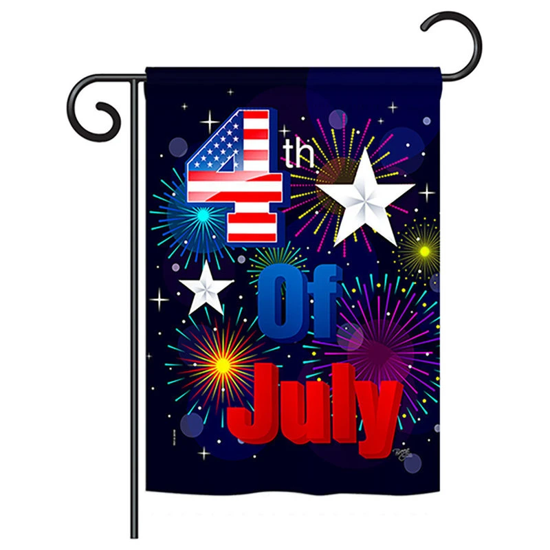 Breeze Decor Fireworks July 4th Americana, Seasonal Fourth Of July Garden Flag 13"x18.5" 3 Breeze Decor Fireworks July 4th Americana, Seasonal Fourth Of July Garden Flag 13"x18.5"