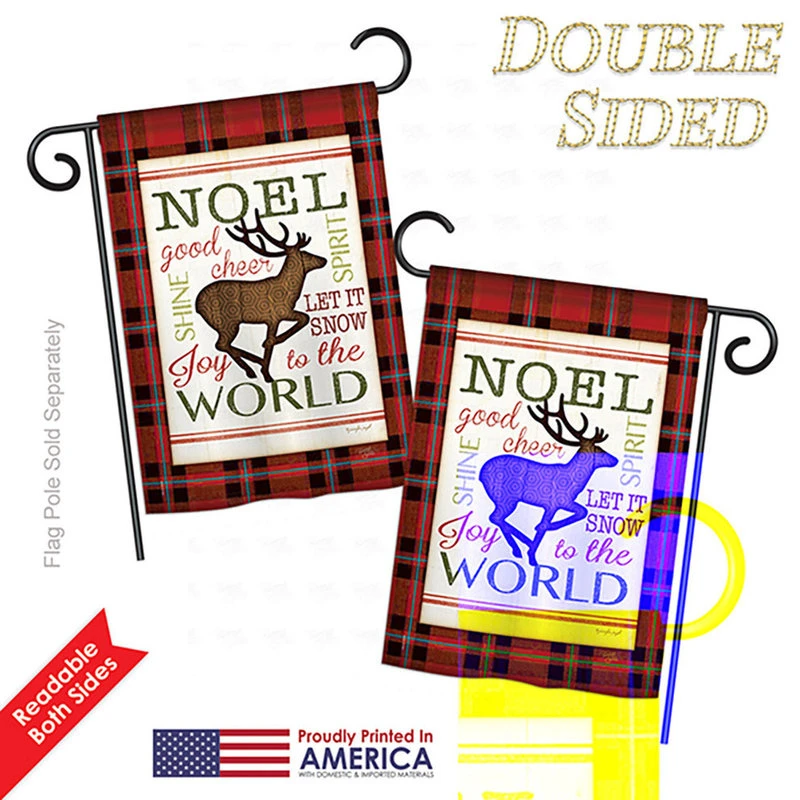 Breeze Decor Cheer To Reindeer Winter, Seasonal Garden Flag 13"x18.5" 5 Breeze Decor Cheer To Reindeer Winter, Seasonal Garden Flag 13"x18.5" - Image 3