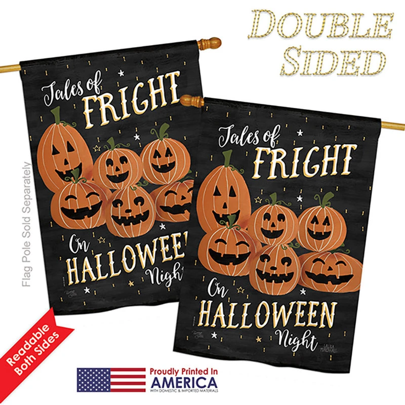 Breeze Decor Fright On Halloween Night Vertical Garden Double Sided Flag, 28"x40" 5 Breeze Decor Fright On Halloween Night Vertical Garden Double Sided Flag, 28"x40" - Image 3