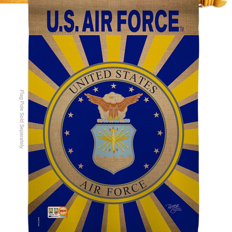 Breeze Decor Air Force Decorative Vertical Double Sided House Flag 4 Breeze Decor Air Force Decorative Vertical Double Sided House Flag - Image 2
