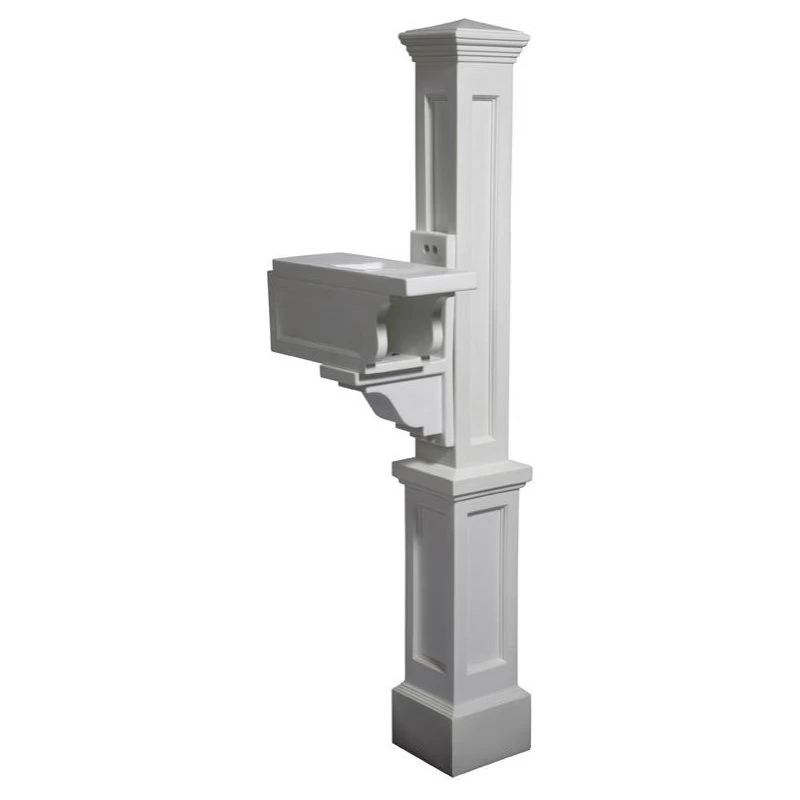 Mayne - Outdoor Products Of Distinction Mayne Rockport Single Weatherproof Traditional Plastic Mail Post In White 3 Mayne - Outdoor Products Of Distinction Mayne Rockport Single Weatherproof Traditional Plastic Mail Post In White