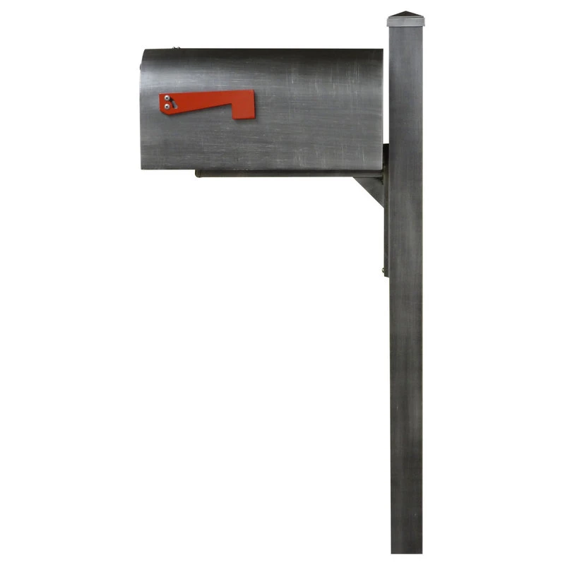 Special Lite Products Company Titan Steel Curbside Mailbox And Wellington Post, Swedish Silver 6 Special Lite Products Company Titan Steel Curbside Mailbox And Wellington Post, Swedish Silver - Image 4