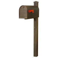 Special Lite Products Company Titan Steel Curbside Mailbox And Wellington Post, Copper