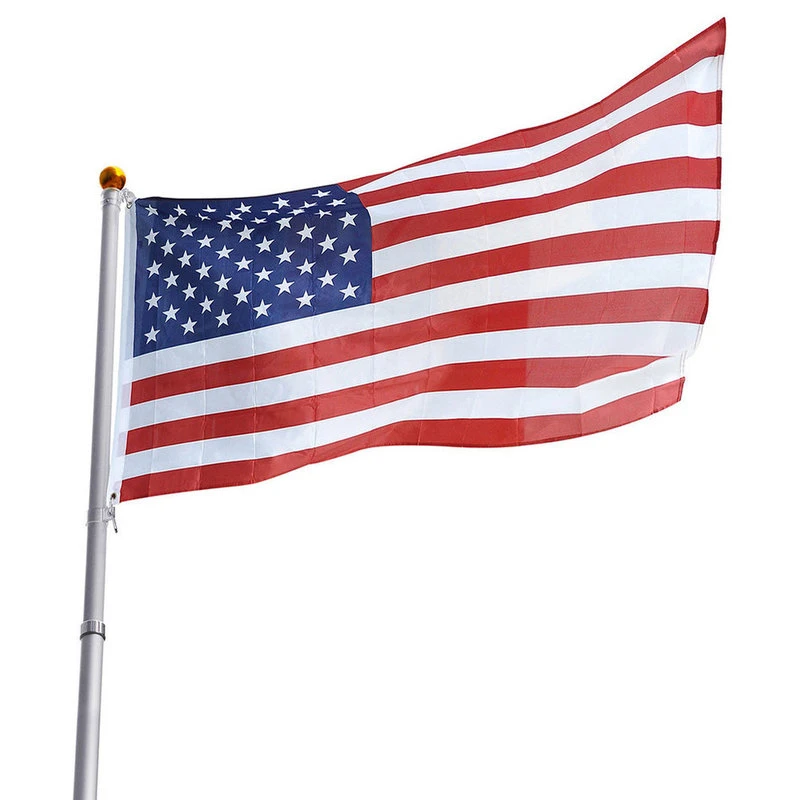 Yescom 20' Aluminum Telescopic Flagpole Kit Us Flag Ball Top Telescoping Pole 3 Yescom 20' Aluminum Telescopic Flagpole Kit Us Flag Ball Top Telescoping Pole