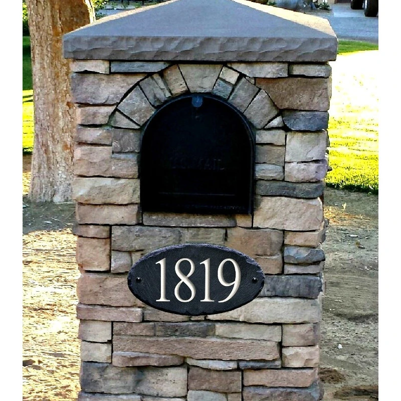 THE SLATE MASONS Slate House Number, Carved Stone, Address Plaque/Marker Sign 4 THE SLATE MASONS Slate House Number, Carved Stone, Address Plaque/Marker Sign - Image 2