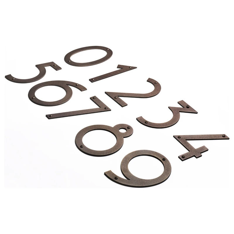 Majestic Mfg 6" Nobel Aluminum Numbers, Bronze, #7 3 Majestic Mfg 6" Nobel Aluminum Numbers, Bronze, #7