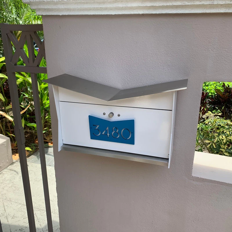 Tibor Inc / Tedstuff ButterFly Box: Contemporary, Modern, Wall-Mounted Mailbox In White And Aqua 4 Tibor Inc / Tedstuff ButterFly Box: Contemporary, Modern, Wall-Mounted Mailbox In White And Aqua - Image 2
