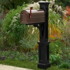 Mayne - Outdoor Products Of Distinction 8"W X 25"D X 56"H Newport Plus Mailbox Post, White 9 Mayne - Outdoor Products Of Distinction 8"W X 25"D X 56"H Newport Plus Mailbox Post, White -Mayne Store 45d1433205c536c1 2314 w800 h800 b0 p0