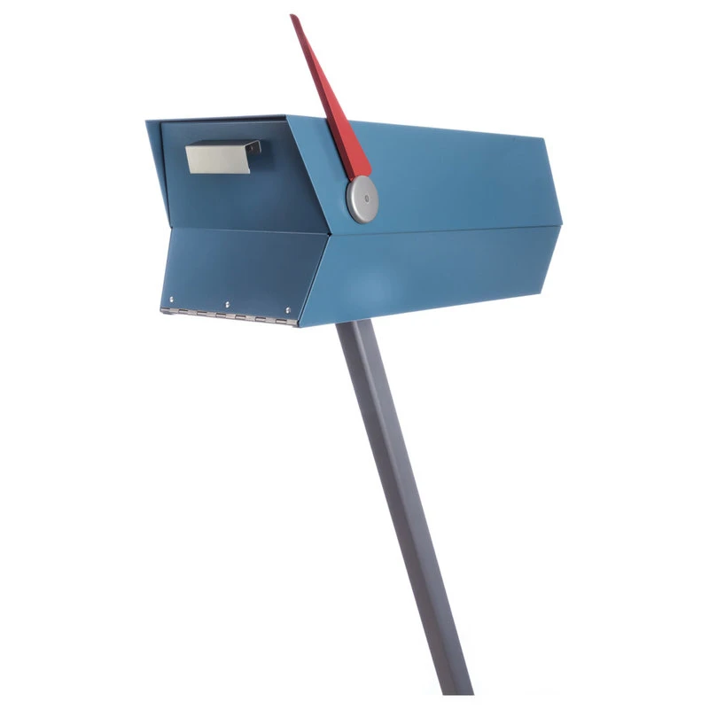 Modbox USA, Inc. ModboxUSA Mid-Century Modern Curbside Mailbox | One Color, Satin Pearl Blue 6 Modbox USA, Inc. ModboxUSA Mid-Century Modern Curbside Mailbox | One Color, Satin Pearl Blue - Image 4