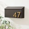 Modern Aspect The OG Wall Mounted Mailbox + House Numbers, Lock Included, Outgoing Flag, Black 1 Modern Aspect The OG Wall Mounted Mailbox + House Numbers, Lock Included, Outgoing Flag, Black -Mayne Store 4aa1831203c1f233 5133 w800 h800 b0 p0