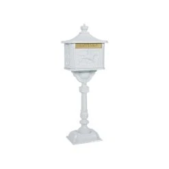 AffordableVariety Vertical Aluminum Postal Security Mailbox Heavy Duty, White