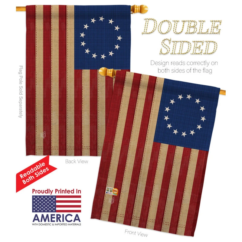 Ornament Collection Heritage Betsy Ross Americana Historic House Flag 4 Ornament Collection Heritage Betsy Ross Americana Historic House Flag - Image 2