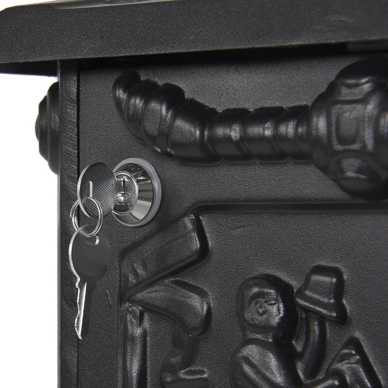 AffordableVariety Vertical Aluminum Postal Security Mailbox Heavy Duty - Black 4 AffordableVariety Vertical Aluminum Postal Security Mailbox Heavy Duty - Black - Image 2