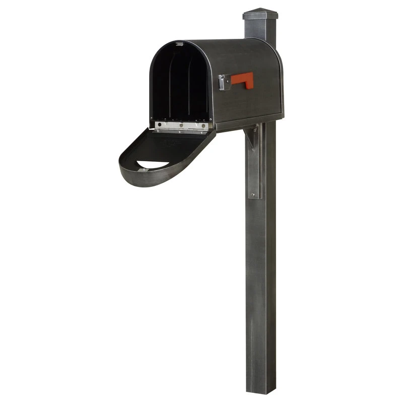Special Lite Products Company Classic Curbside Mailbox And Wellington Post Smooth, Swedish Silver 5 Special Lite Products Company Classic Curbside Mailbox And Wellington Post Smooth, Swedish Silver - Image 3