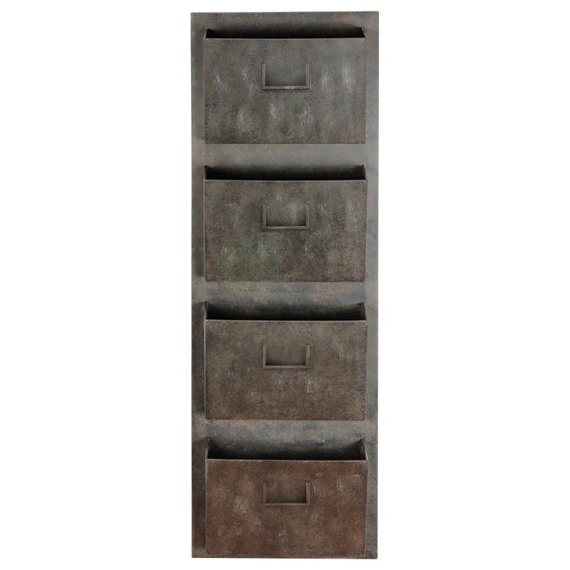 Linon Furniture Industrial Metal Four Slot Mailbox 3 Linon Furniture Industrial Metal Four Slot Mailbox