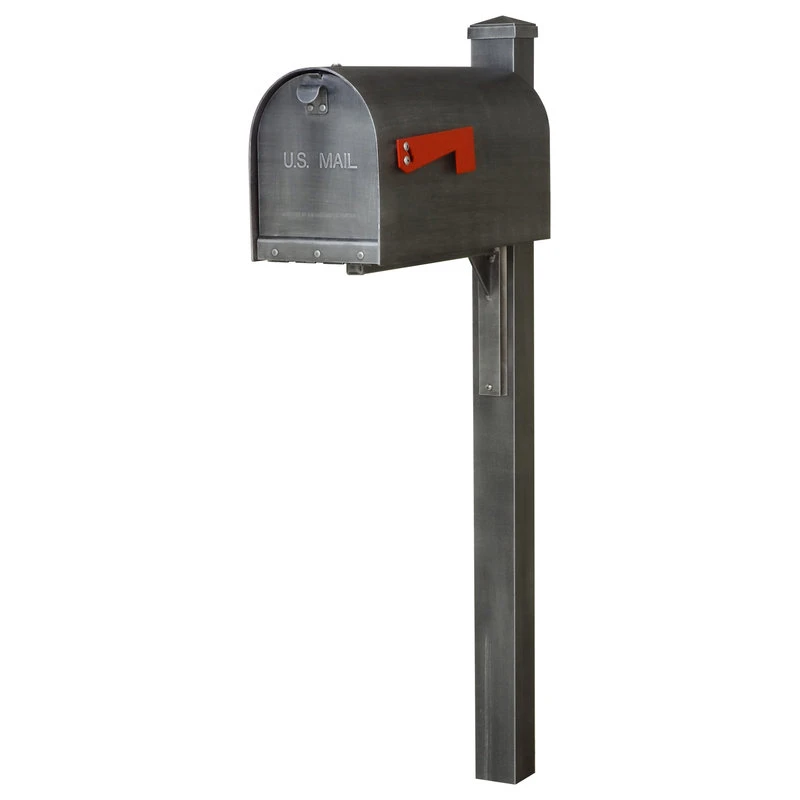 Special Lite Products Company Titan Steel Curbside Mailbox And Wellington Post, Swedish Silver 3 Special Lite Products Company Titan Steel Curbside Mailbox And Wellington Post, Swedish Silver