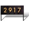 Mod Mettle Hickman Yard Sign, Black, Three Brass Numbers 1 Mod Mettle Hickman Yard Sign, Black, Three Brass Numbers -Mayne Store 51b18fe5013124e3 4682 w800 h800 b1 p0