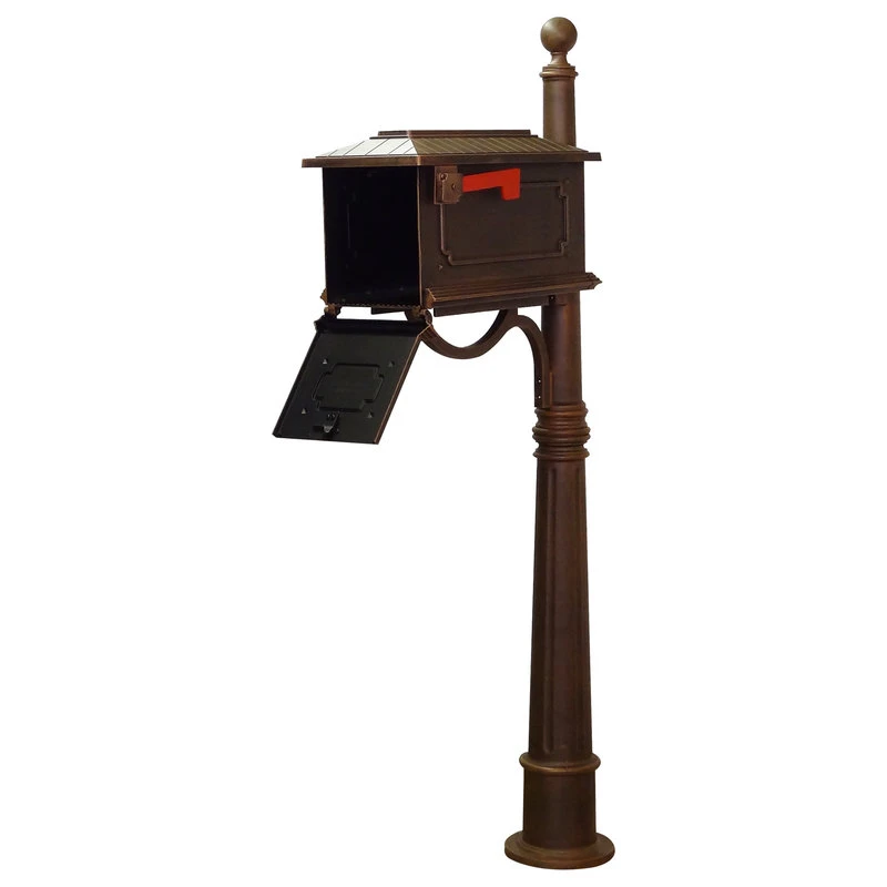 Special Lite Products Company Kingston Curbside Mailbox With Ashland Mailbox Post Unit, Copper 5 Special Lite Products Company Kingston Curbside Mailbox With Ashland Mailbox Post Unit, Copper - Image 3