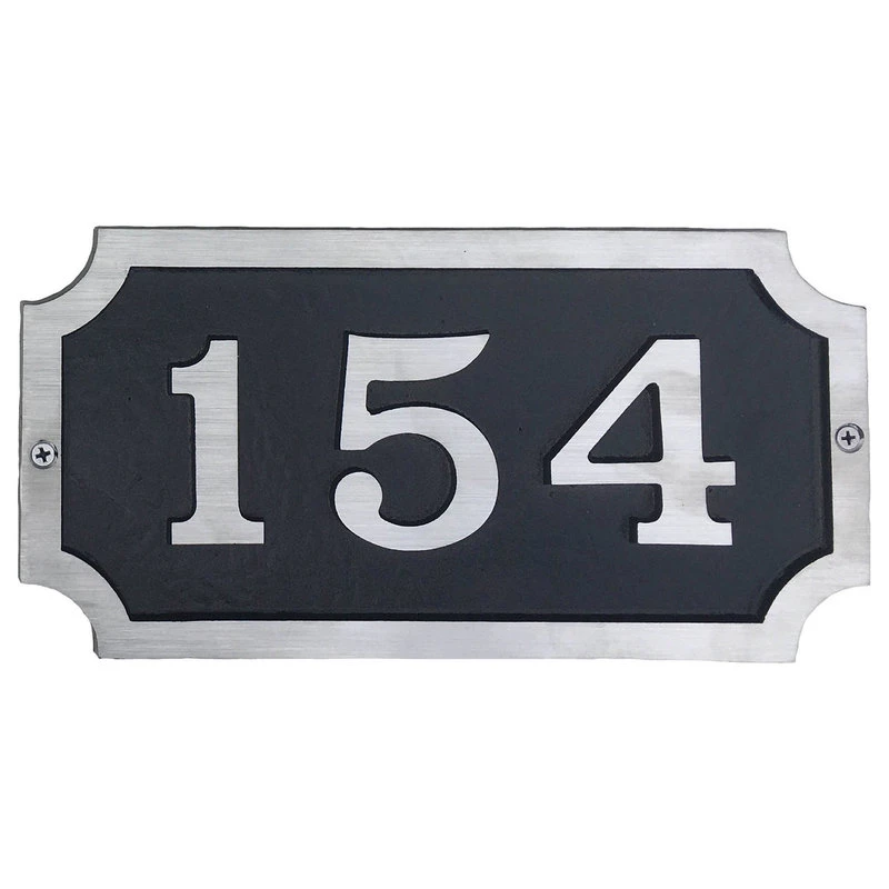 K Castings Address Plaque Solid Aluminum William House Sign, Bold Font 3 K Castings Address Plaque Solid Aluminum William House Sign, Bold Font