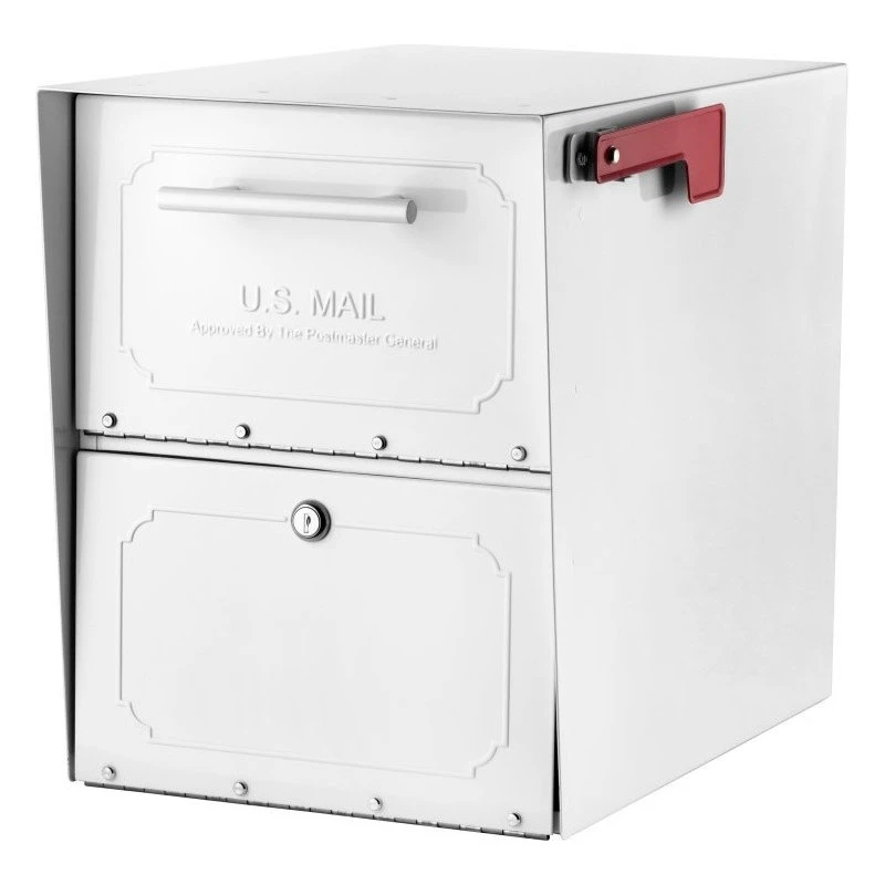 Architectural Mailboxes Oasis Classic Post Mount Mailbox, White 3 Architectural Mailboxes Oasis Classic Post Mount Mailbox, White