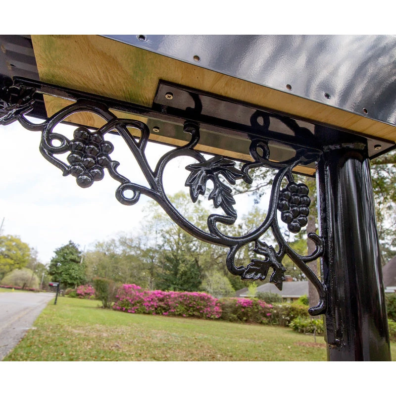 Vandalet Mailbox Company Steel Mailbox Post With Corinithian Cast Base And Vineyard Corner Bracket 5 Vandalet Mailbox Company Steel Mailbox Post With Corinithian Cast Base And Vineyard Corner Bracket - Image 3