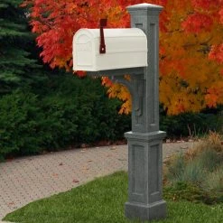 Mayne - Outdoor Products Of Distinction 8"W X 25"D X 56"H Newport Plus Mailbox Post, White 11 Mayne - Outdoor Products Of Distinction 8"W X 25"D X 56"H Newport Plus Mailbox Post, White -Mayne Store 56d1651205c536c5 2314 w800 h800 b0 p0